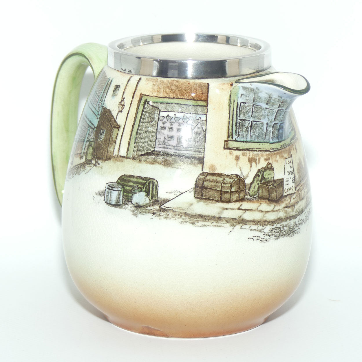 Royal Doulton Dickens Sam Weller Don shape jug (Silver rim)