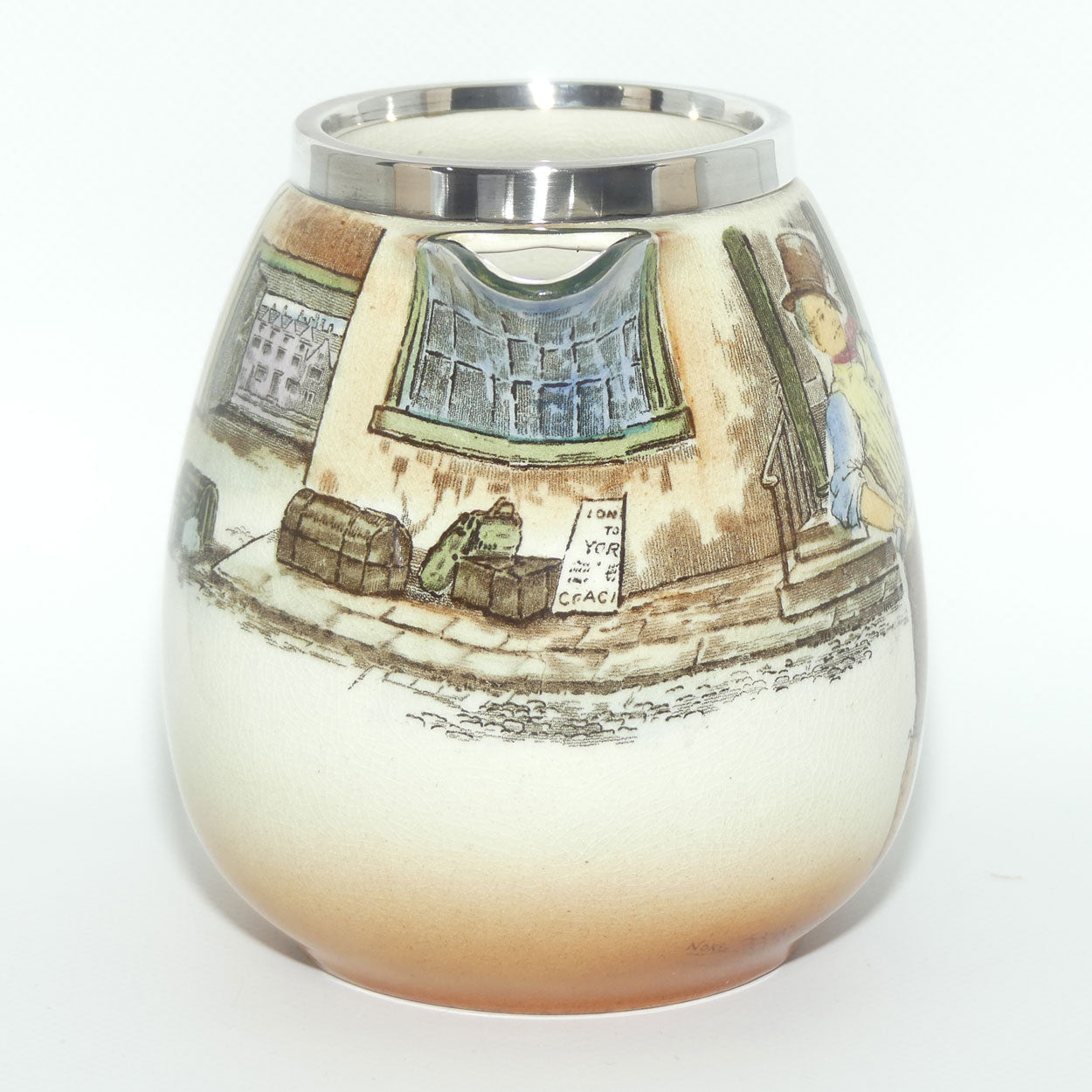 Royal Doulton Dickens Sam Weller Don shape jug (Silver rim)