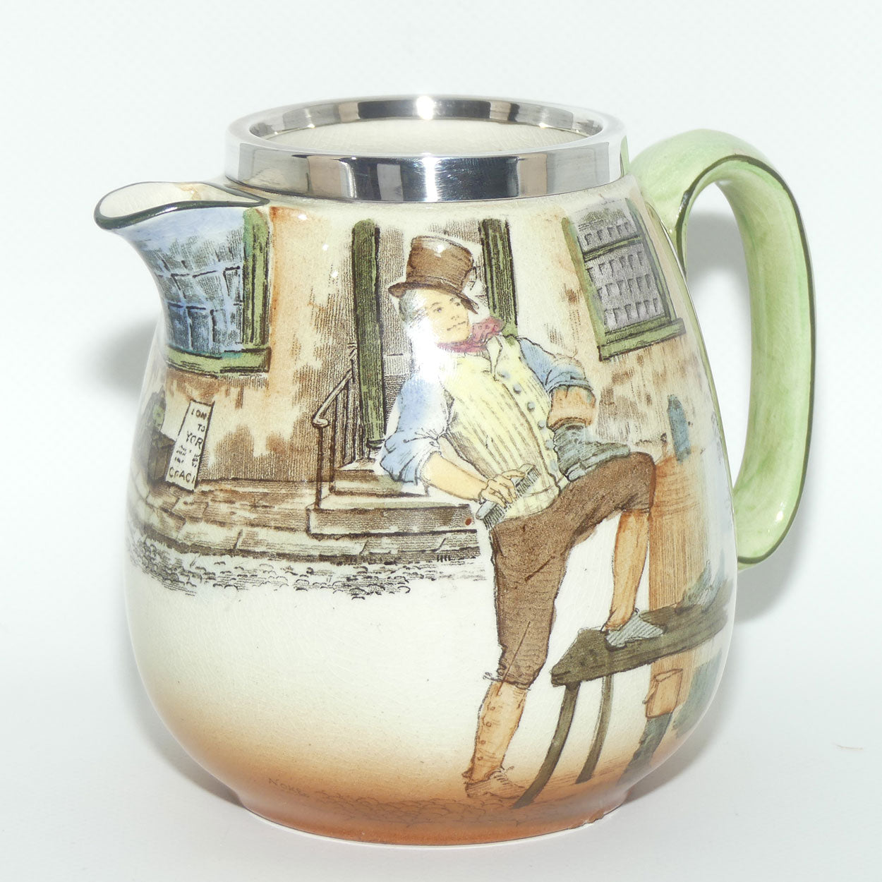 Royal Doulton Dickens Sam Weller Don shape jug (Silver rim)