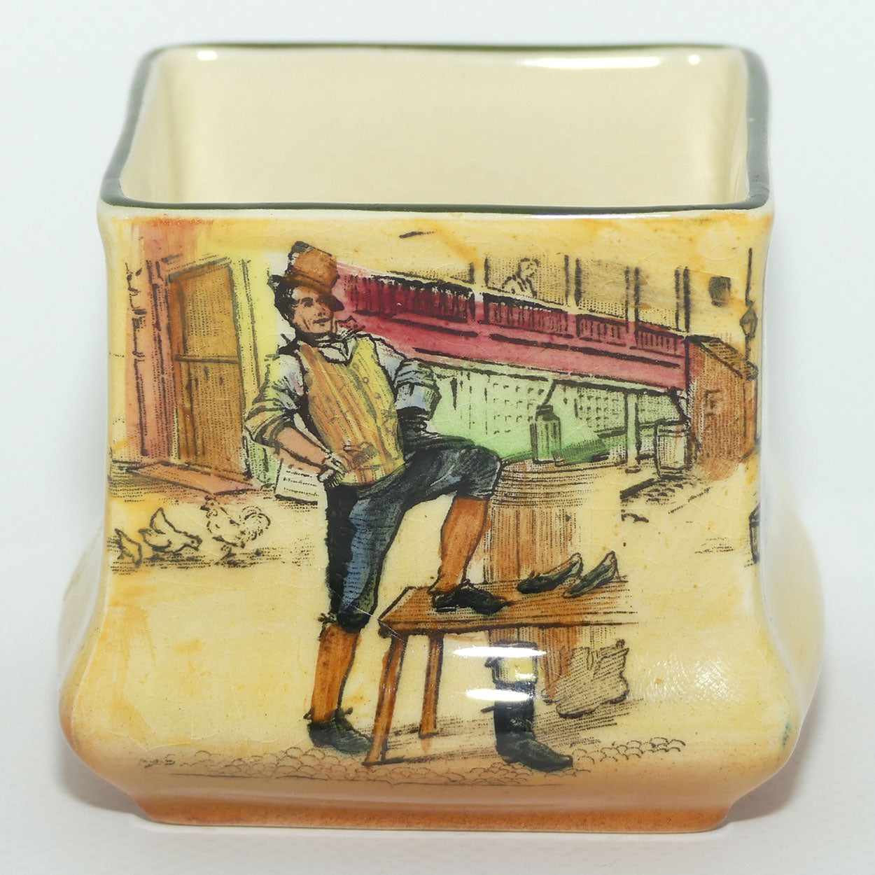 Royal Doulton Dickens Sam Weller small square vase D5175 | Shape 7013 | #1
