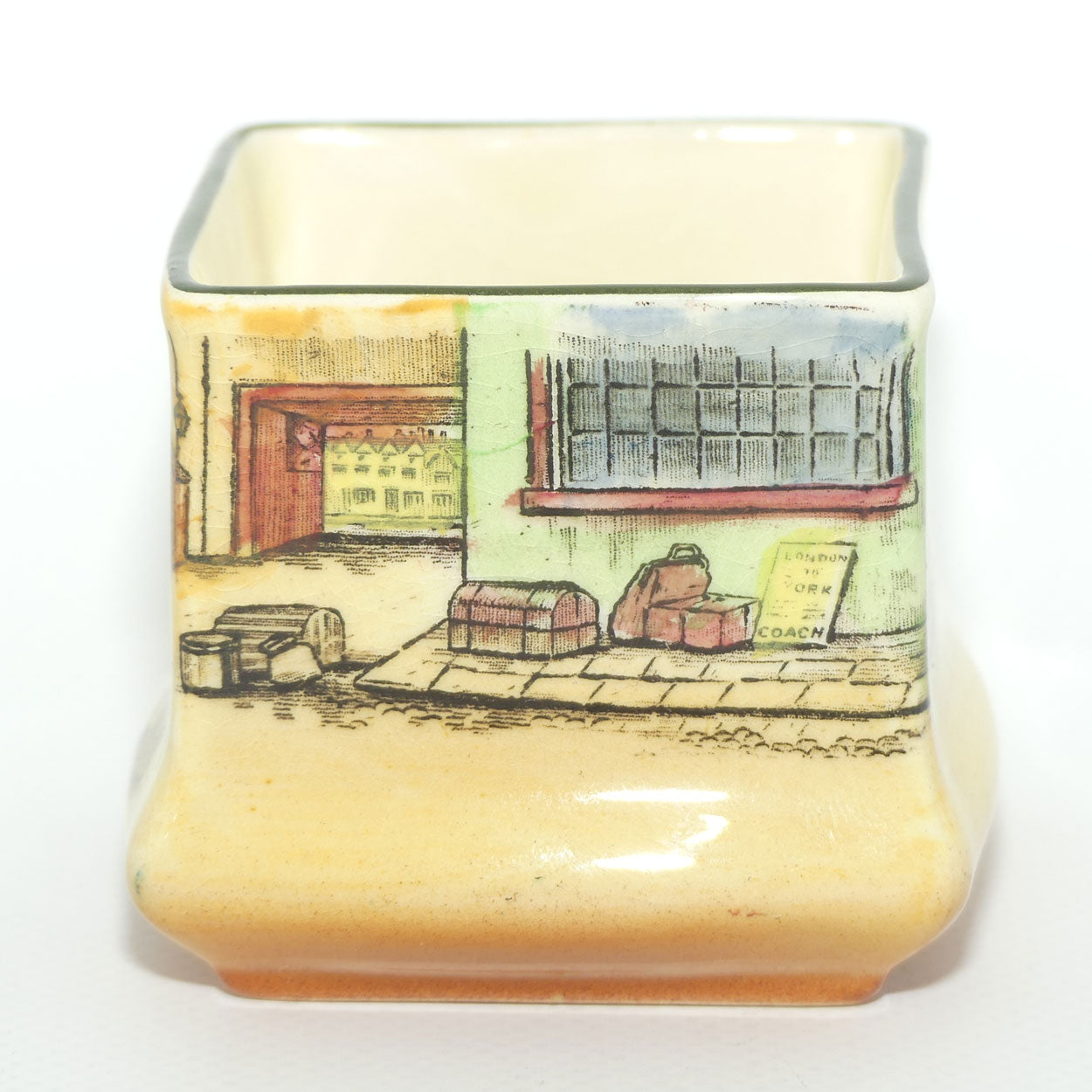 Royal Doulton Dickens Sam Weller small square vase D5175 | Shape 7013 | #1