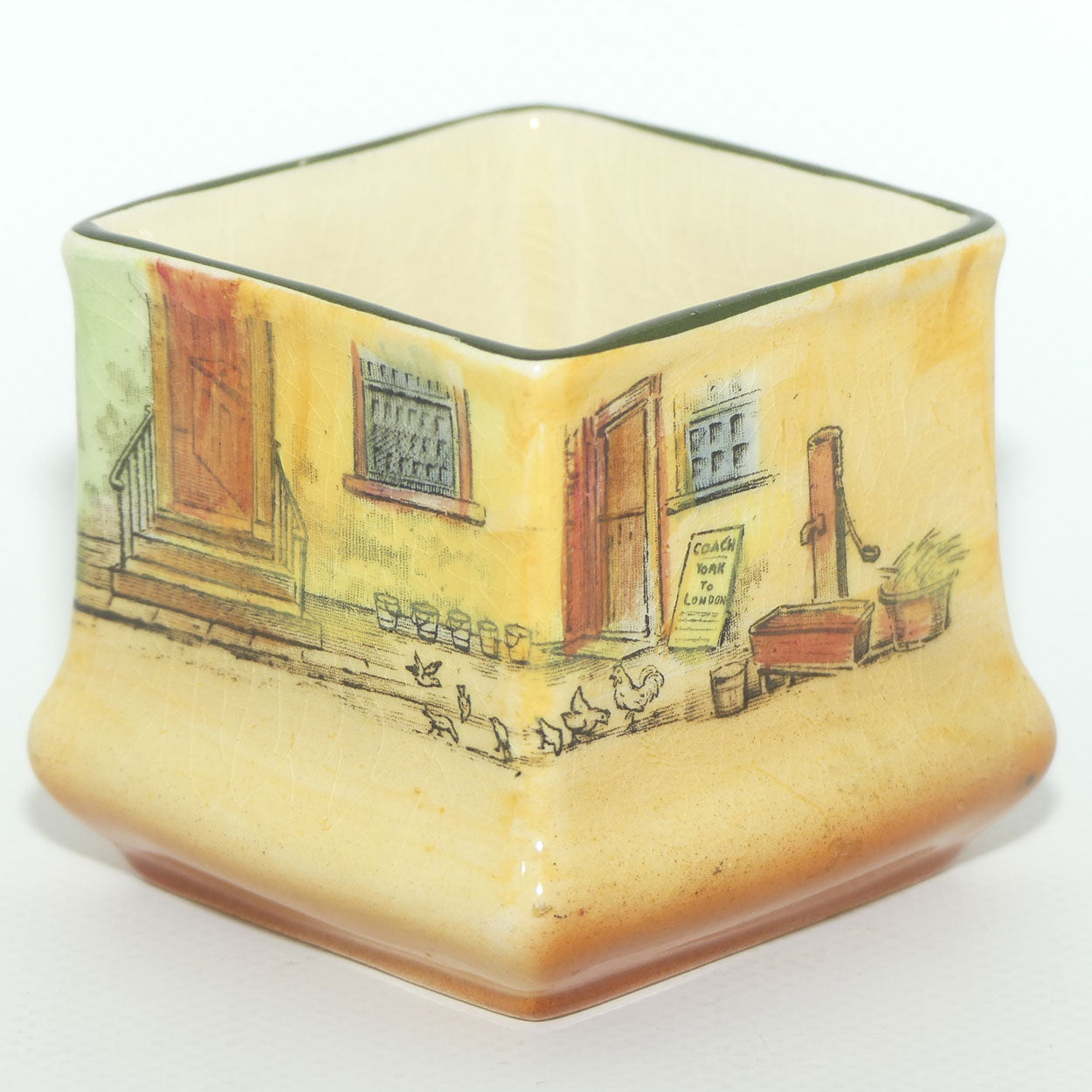Royal Doulton Dickens Sam Weller small square vase D5175 | Shape 7013 | #1