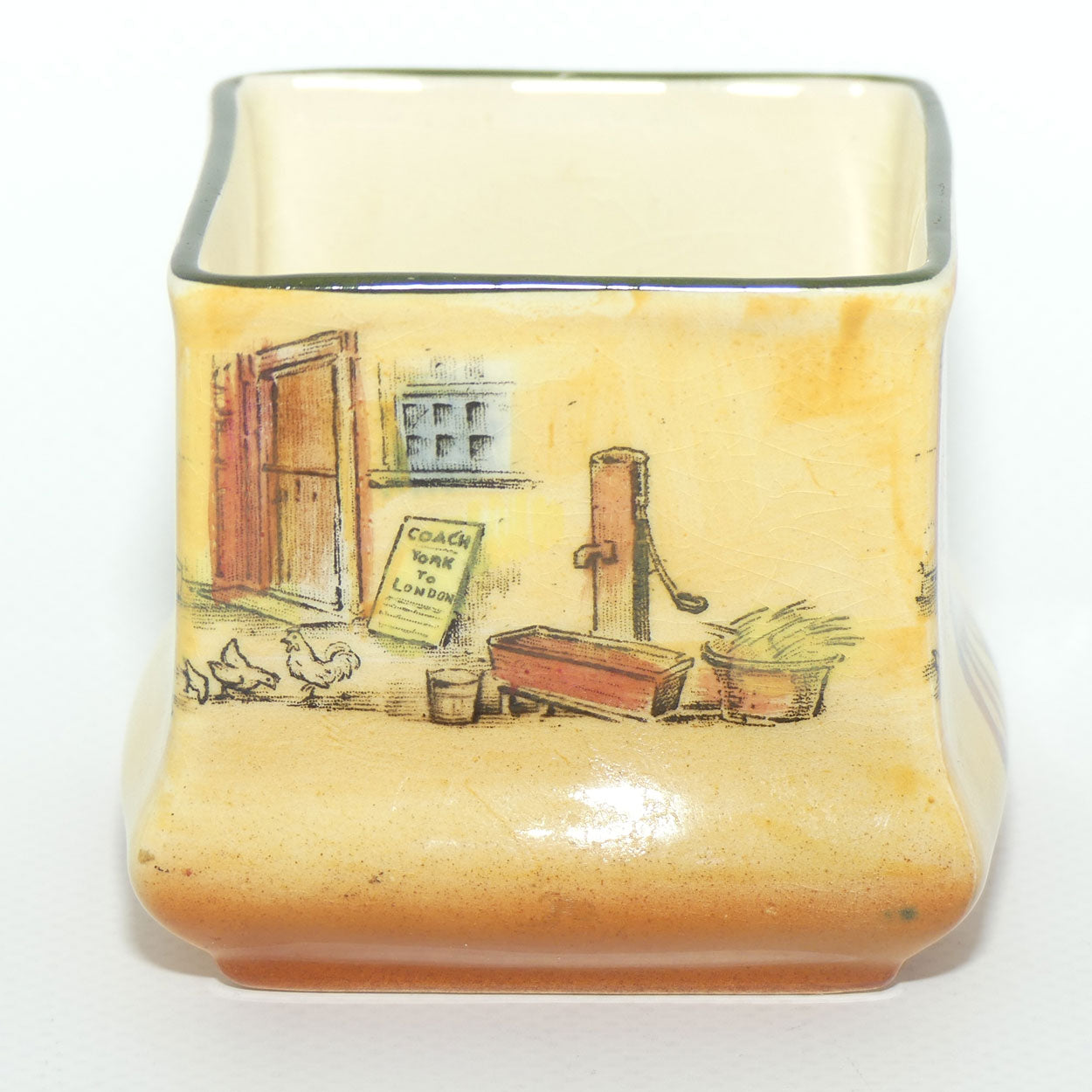 Royal Doulton Dickens Sam Weller small square vase D5175 | Shape 7013 | #1