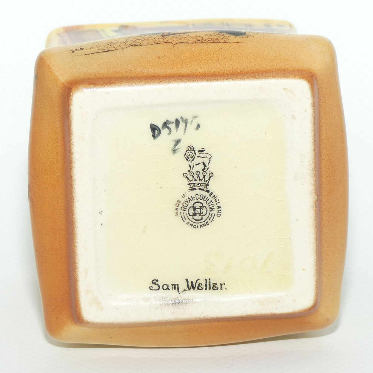 Royal Doulton Dickens Sam Weller small square vase D5175 | Shape 7013 | #1