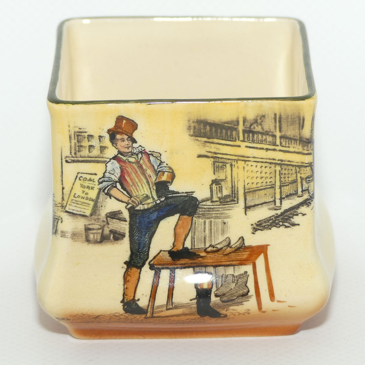 Royal Doulton Dickens Sam Weller small square vase D5175 (#2)