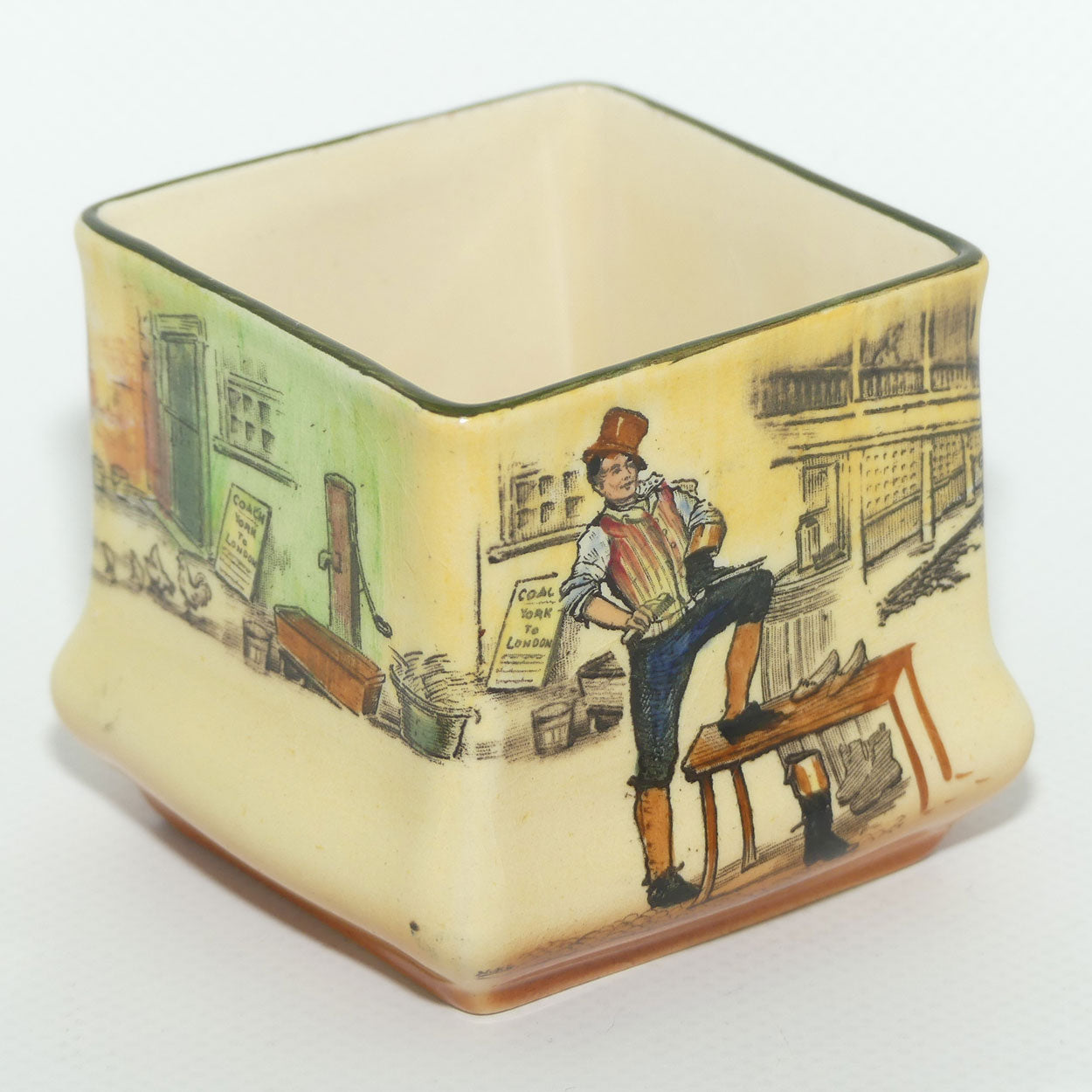 Royal Doulton Dickens Sam Weller small square vase D5175 (#2)
