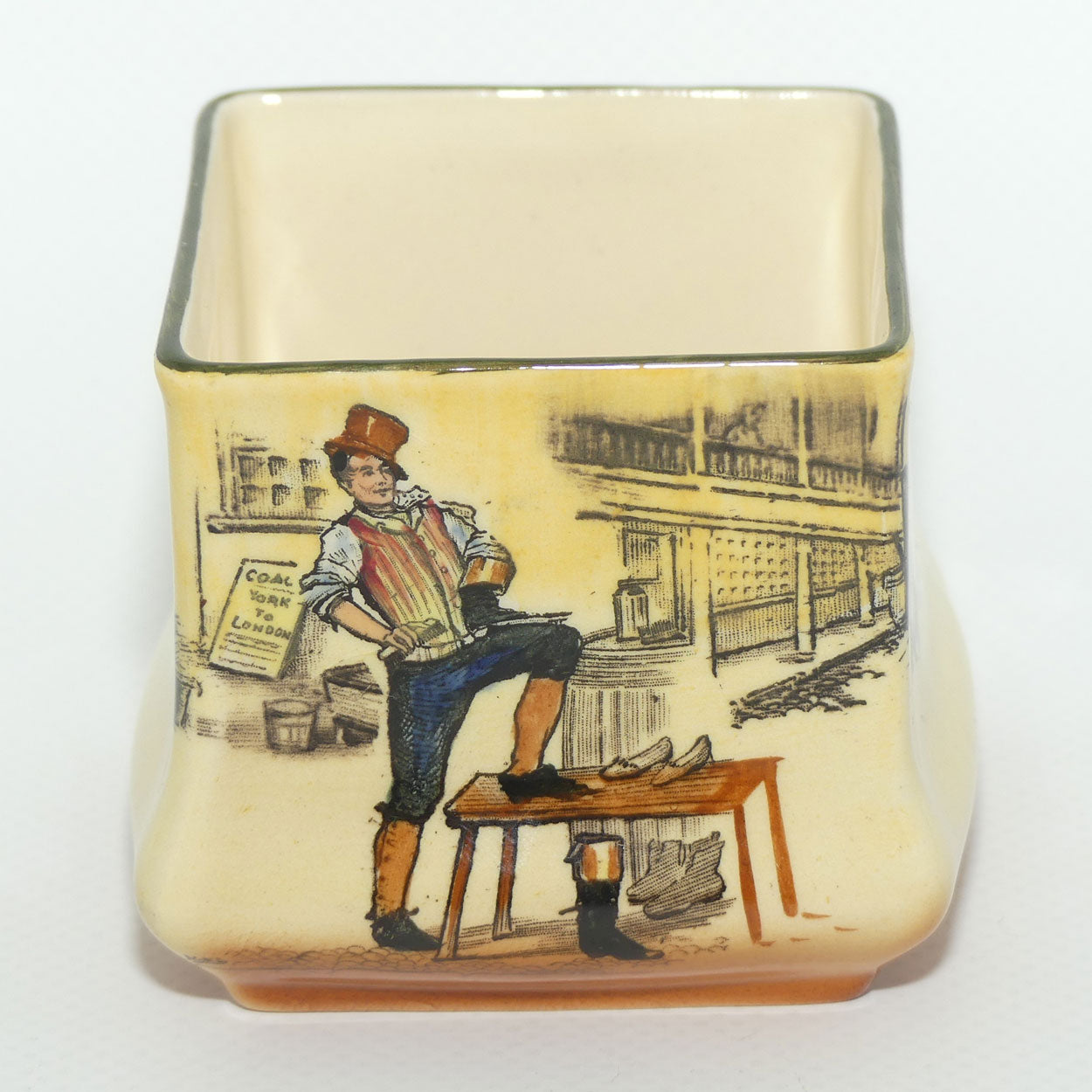 Royal Doulton Dickens Sam Weller small square vase D5175 (#2)