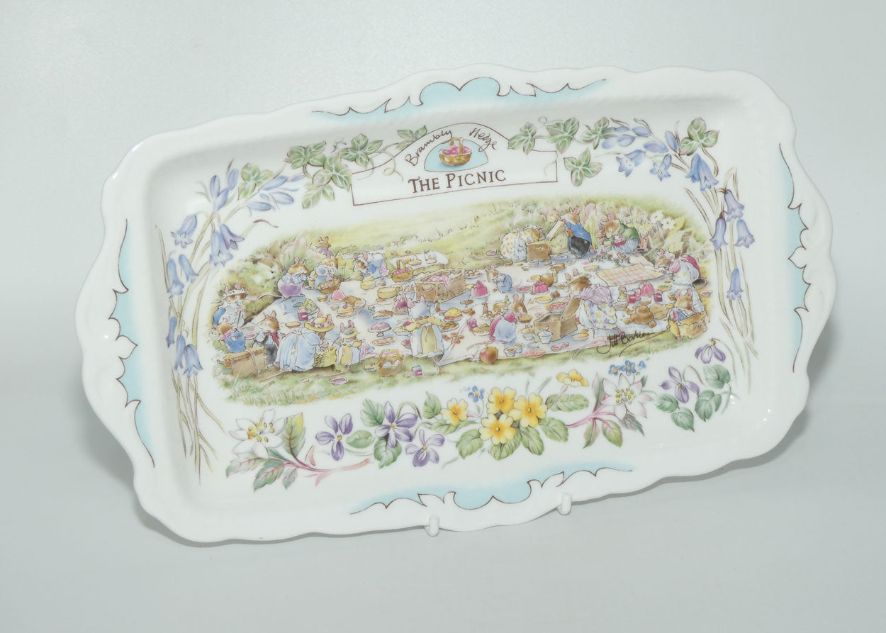 Royal Doulton Brambly Hedge Giftware | The Picnic sandwich tray | 29.5cm long | boxed