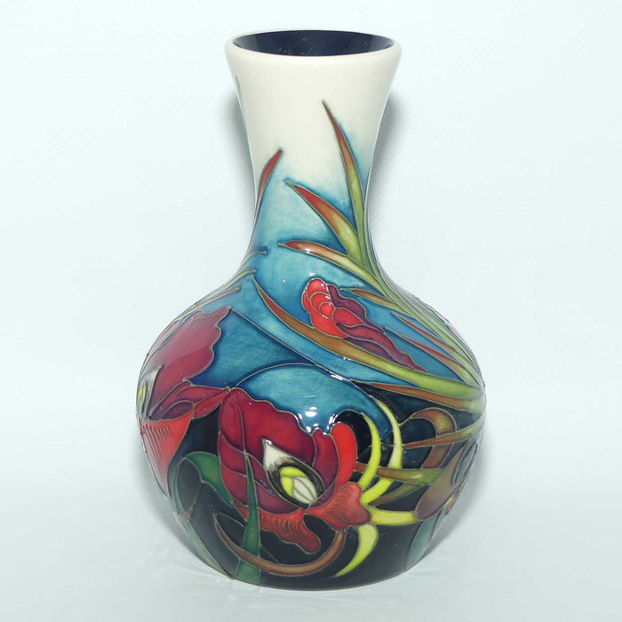 Moorcroft Satin Flower vase | Shape 217 | signed Hugh Edwards