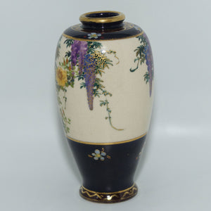 Satsuma vase depicting Wisteria by Koshida | late Meiji | Taisho period