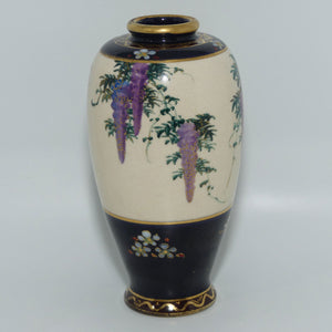 Satsuma vase depicting Wisteria by Koshida | late Meiji | Taisho period