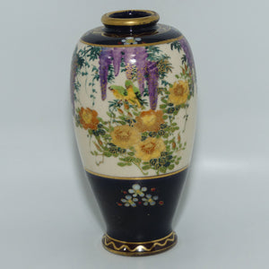 Satsuma vase depicting Wisteria by Koshida | late Meiji | Taisho period