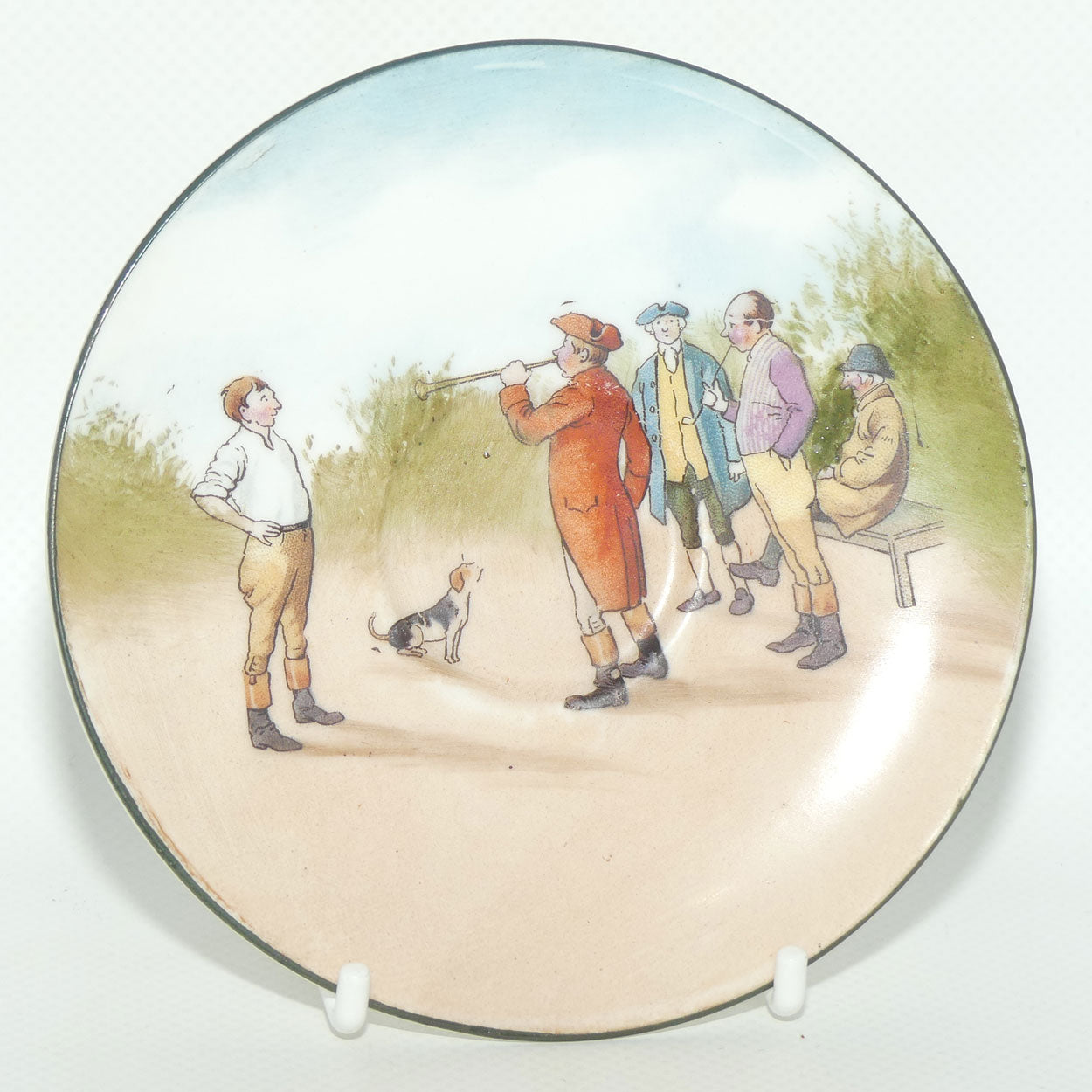 Royal Doulton Coaching Days saucer | Unrecorded Scene E2768 | rare Blue Sky variation | #1