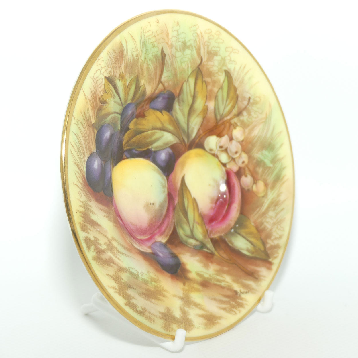 Aynsley Fruit Orchard Gold demi tasse saucer | D Jones