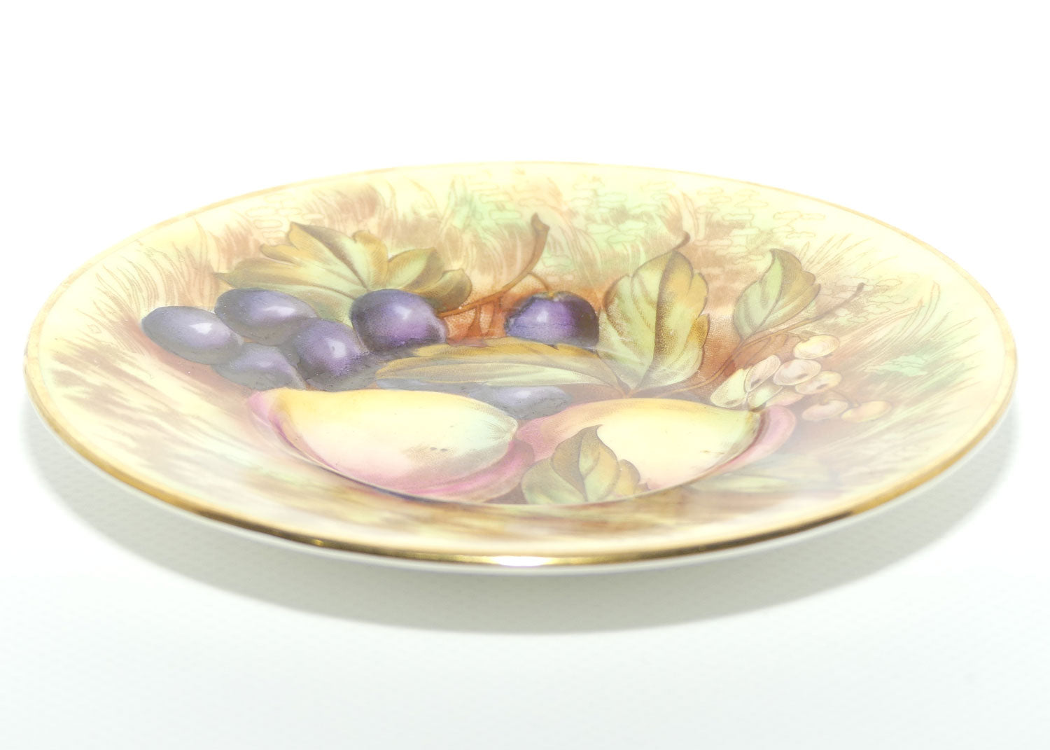 Aynsley Fruit Orchard Gold demi tasse saucer | D Jones
