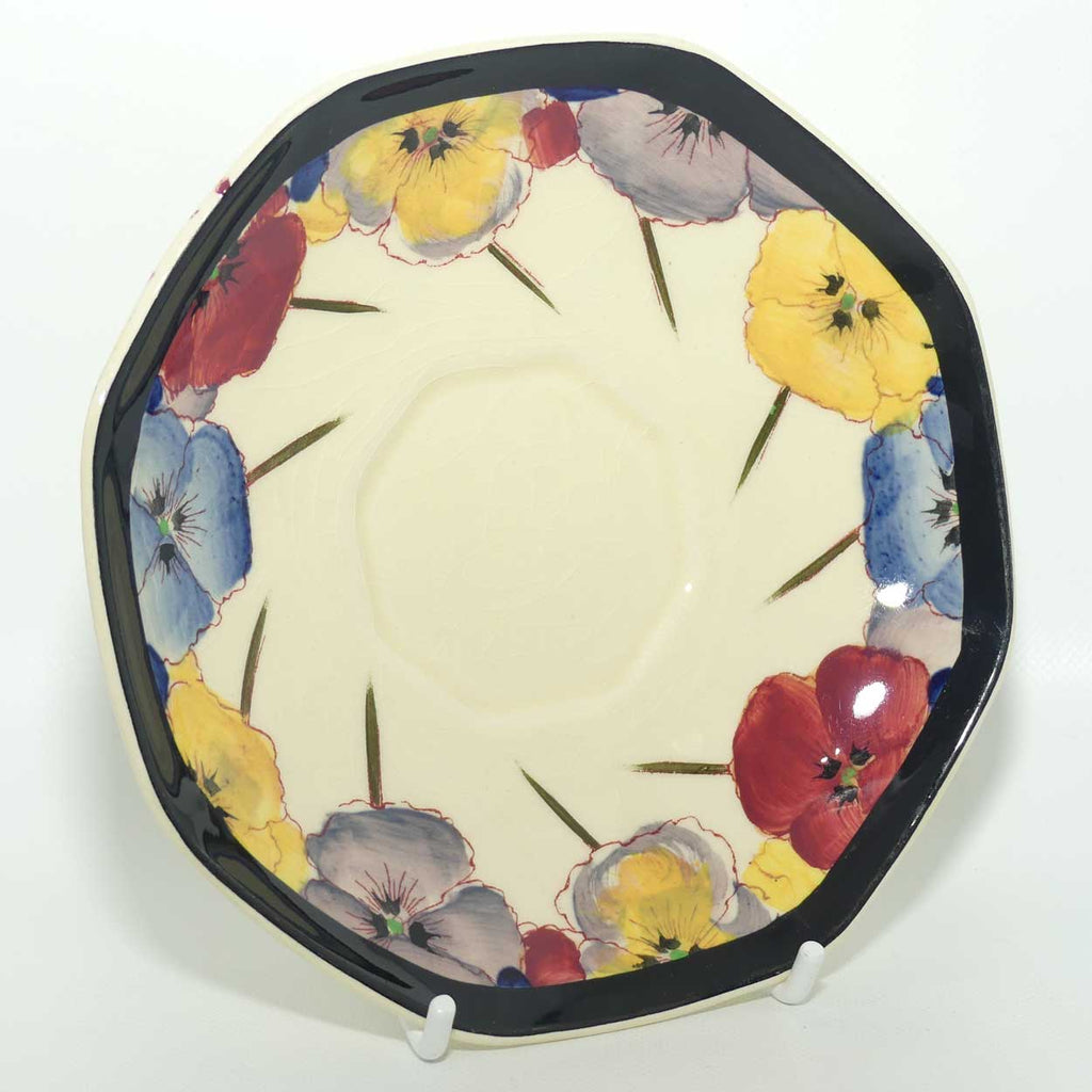 Royal Doulton Pansy with Black Border D4049 | tea saucer | 14cm