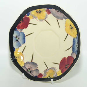 Royal Doulton Pansy with Black Border D4049 | tea saucer | 14cm