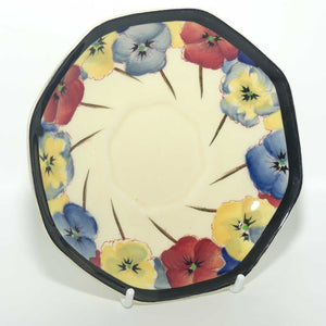 Royal Doulton Pansy with Black Border D4049 | tea saucer | 14cm | #3