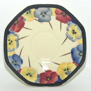 Royal Doulton Pansy with Black Border D4049 | tea saucer | 14cm | #3