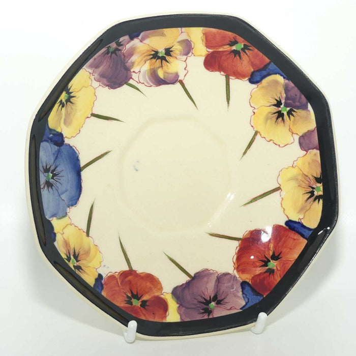 Royal Doulton Pansy with Black Border D4049 | tea saucer | 14cm | #4