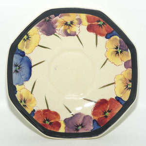 Royal Doulton Pansy with Black Border D4049 | tea saucer | 14cm | #4