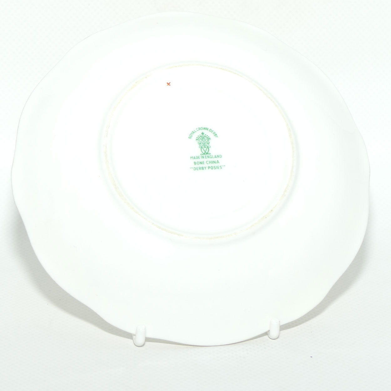 Royal Crown Derby Derby Posies tea saucer | Light Green backstamp | 14.4cms