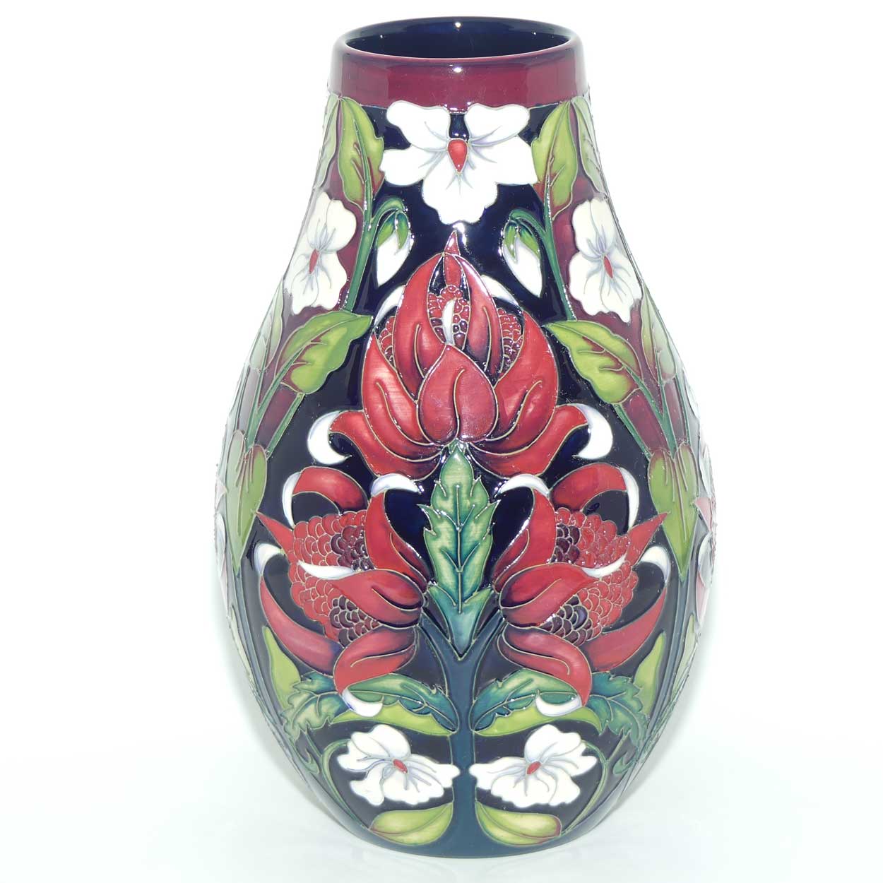 Moorcroft Scarlett Waratah 117/9 vase | TRIAL 24.8.2012 | boxed