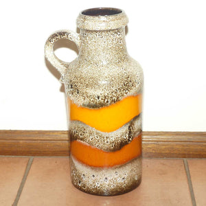 Vintage West German Scheurich Fat Lava double band tall jug | Shape 407 - 35