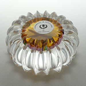 John Deacons Scotland the Brave medium paperweight | Ribbed | Amber