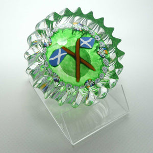 John Deacons Scotland the Brave medium paperweight | Ribbed | Green