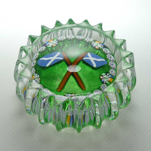 John Deacons Scotland the Brave medium paperweight | Ribbed | Green