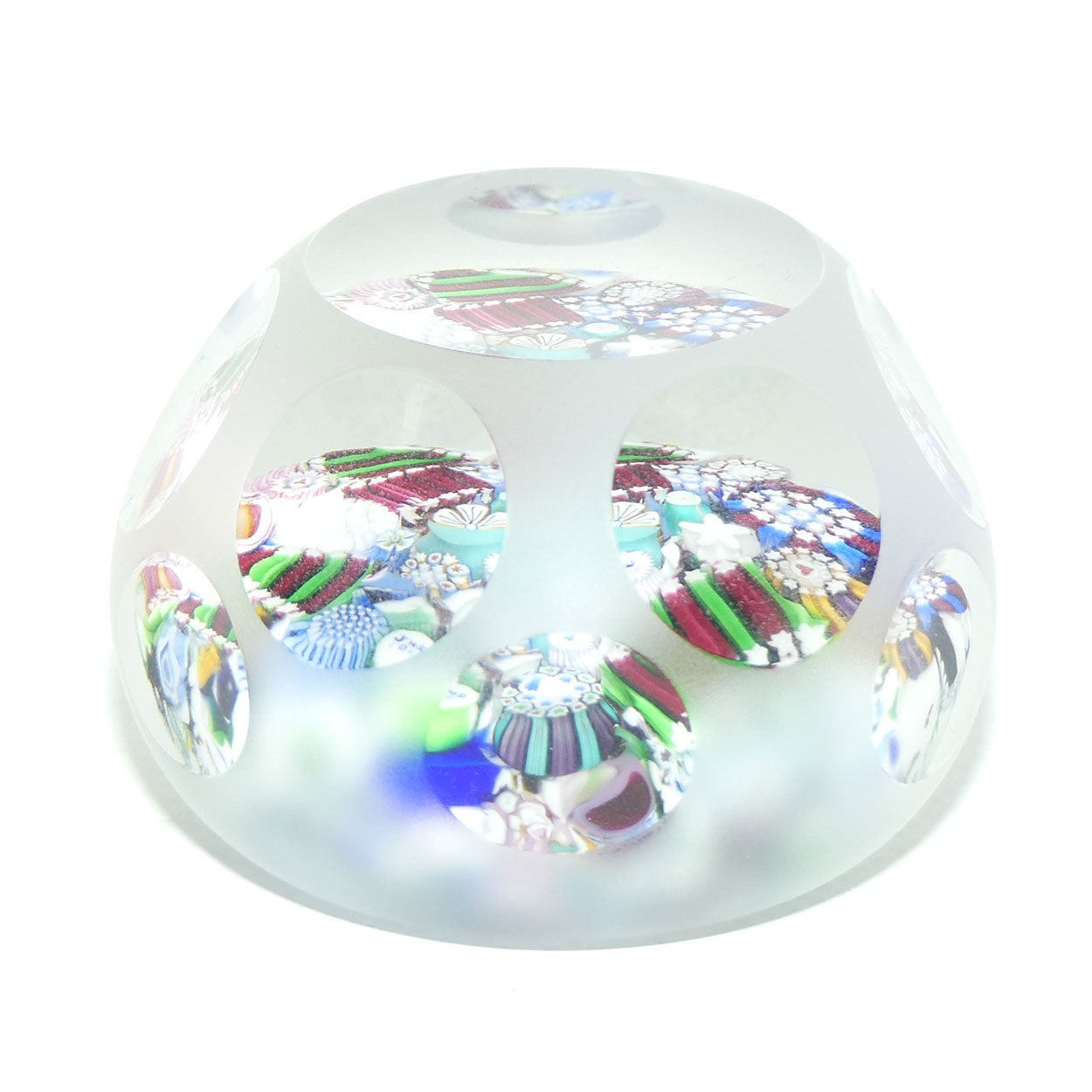 John Deacons Scotland Facetted and Sandblasted Scramble paperweight