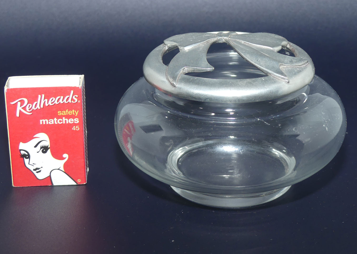 Seagull Pewter Ribbon cotton ball tidy