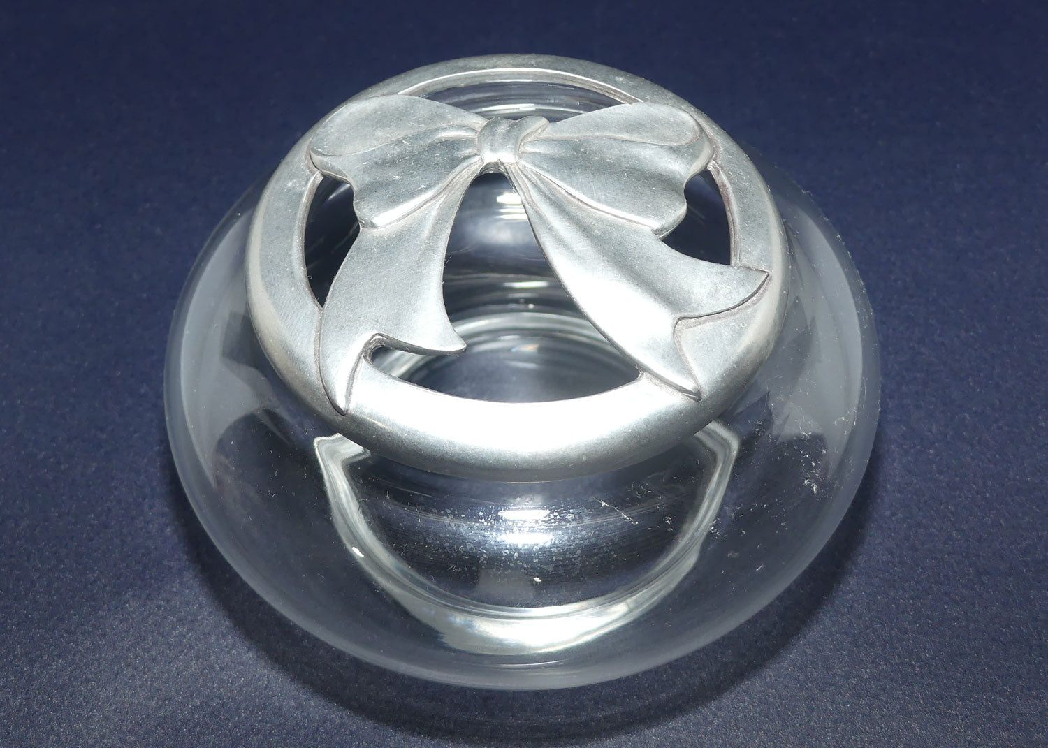 Seagull Pewter Ribbon cotton ball tidy