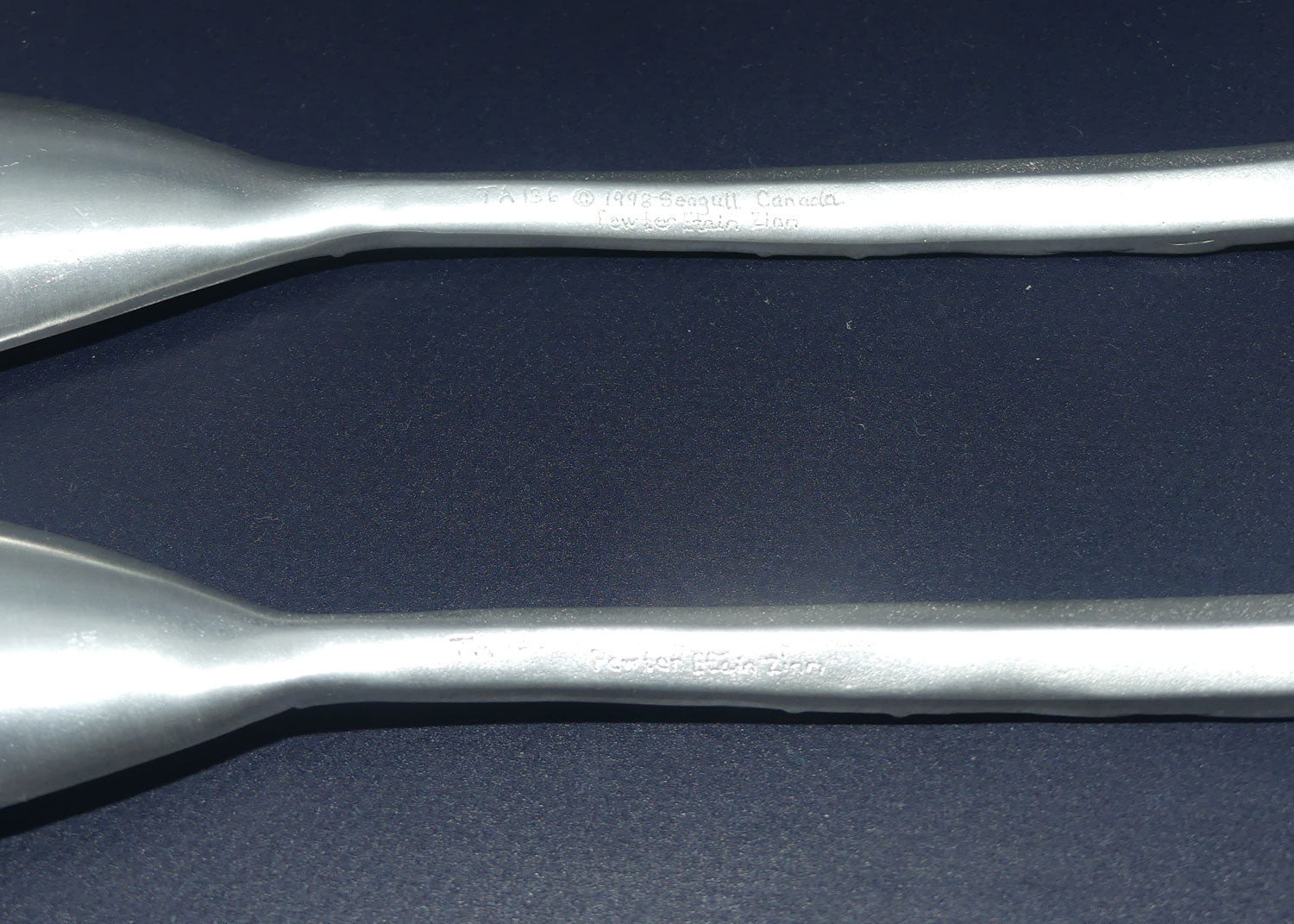 Seagull Pewter Leaf pattern salad servers