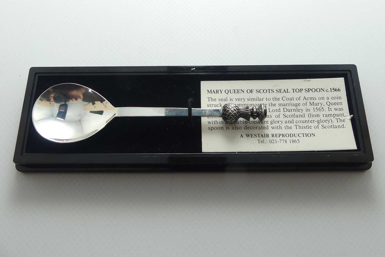 Silver Plated Mary Queen of Scots Seal Top Spoon c.1566 | reproduction