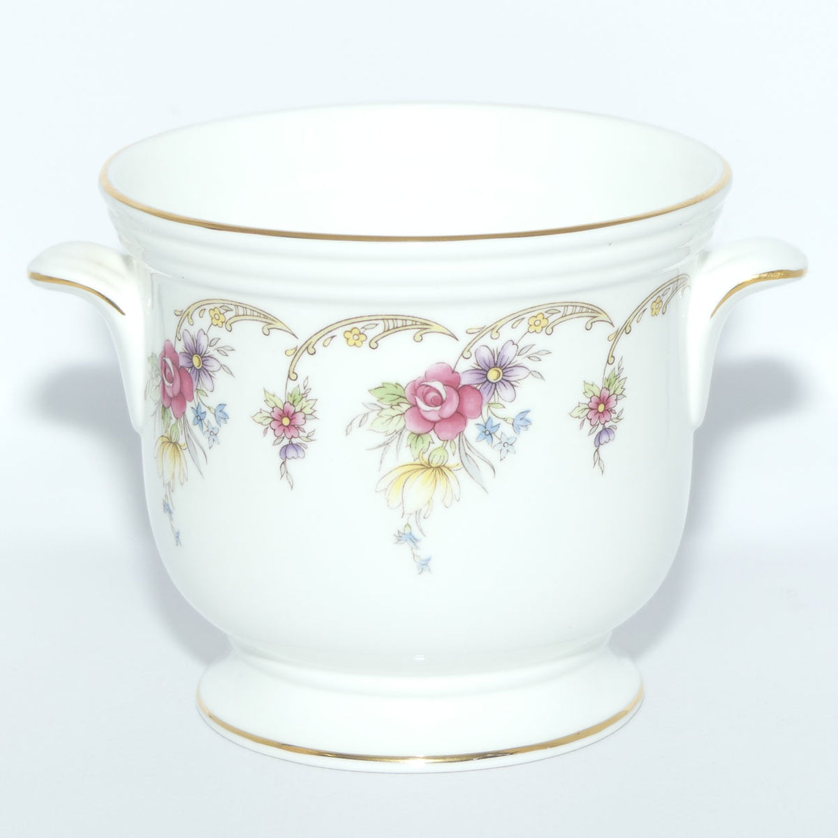 Coalport miniature twin handle planter | Selborne pattern