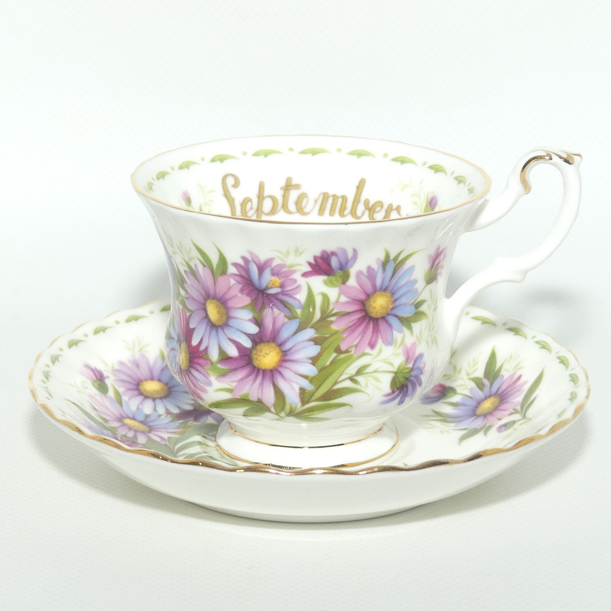 Royal Albert Bone China England | Flower of the Month series | #9 | September Michaelmas Daisy duo
