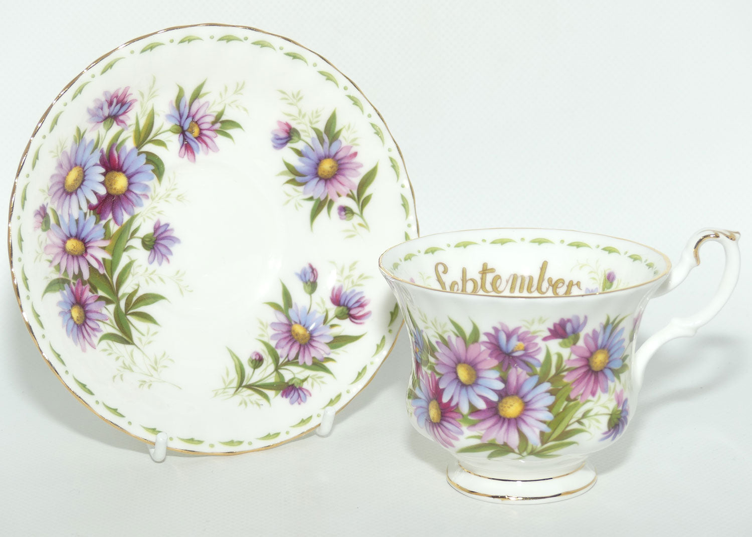 Royal Albert Bone China England | Flower of the Month series | #9 | September Michaelmas Daisy duo