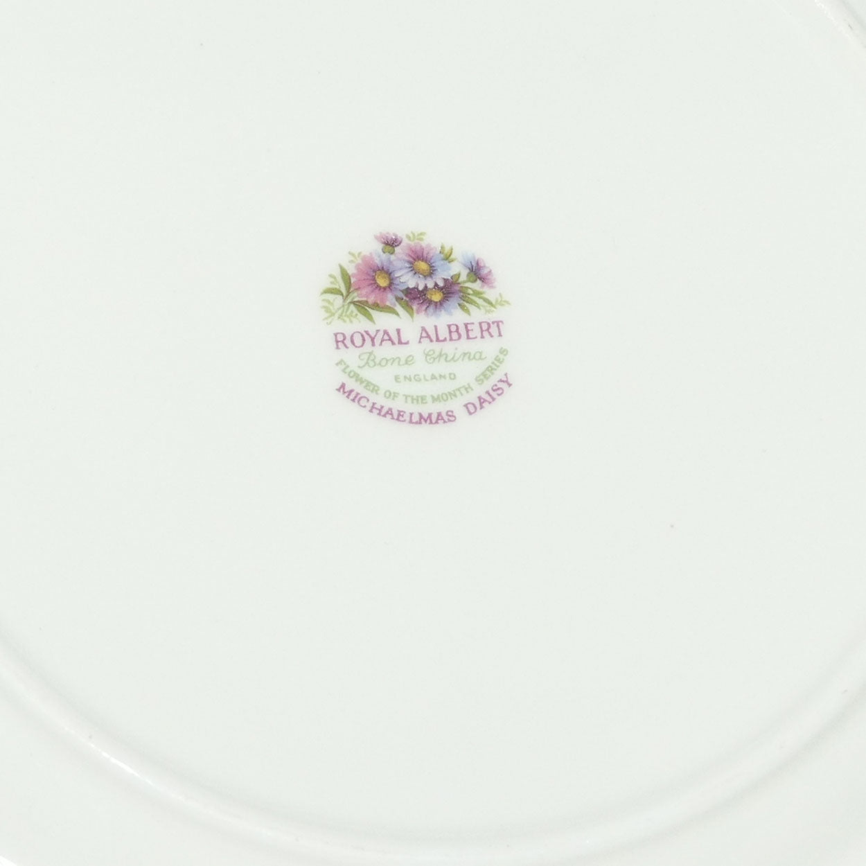 Royal Albert Bone China England | Flower of the Month series | #9 | September Michaelmas Daisy plate | 21cm