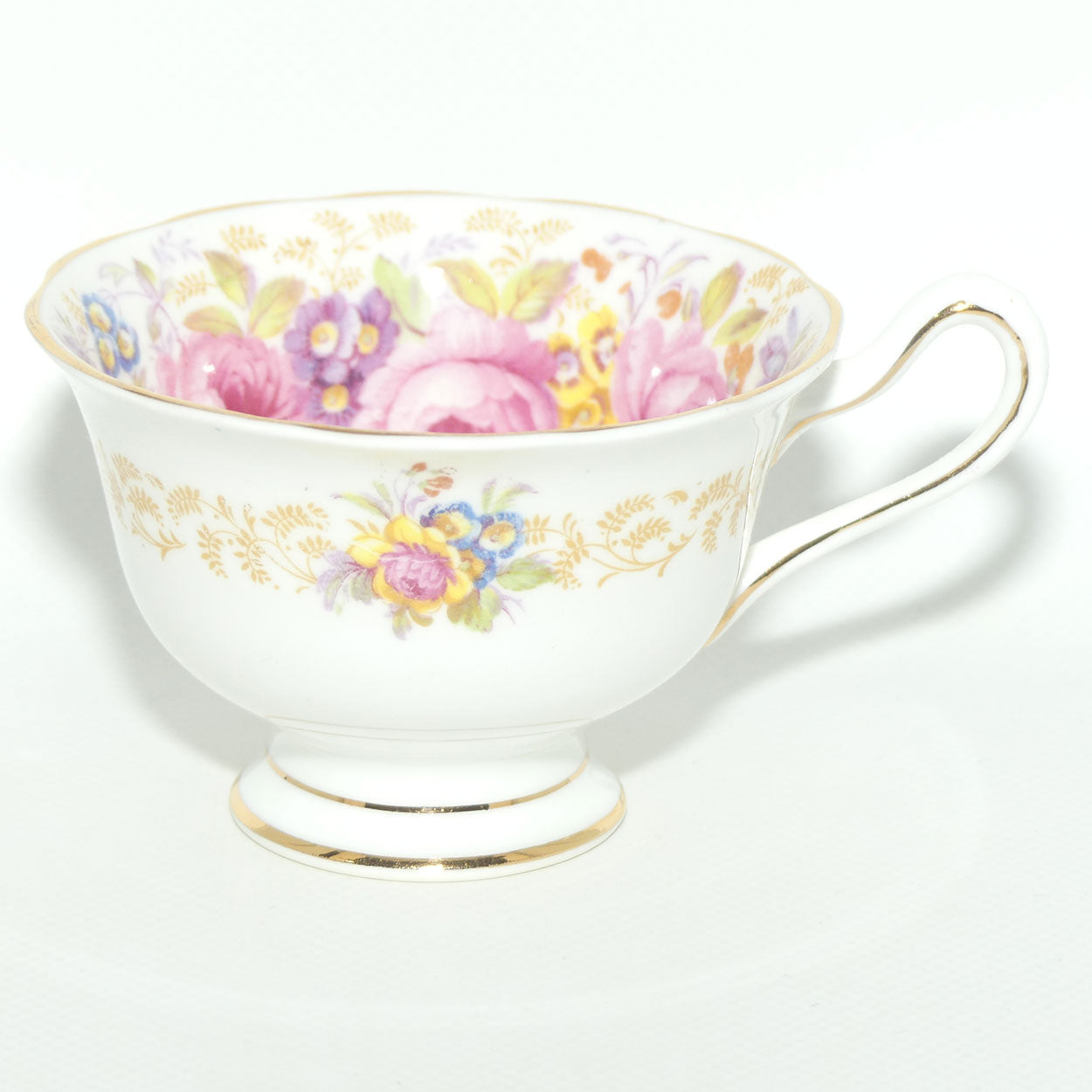 Royal Albert Bone China England Serena pattern trio | Avon cup shape