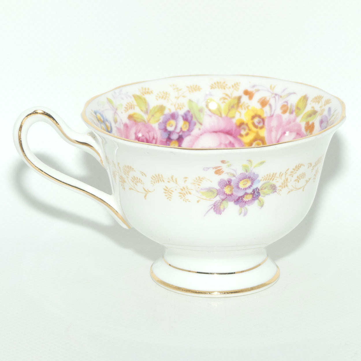Royal Albert Bone China England Serena pattern trio | Avon cup shape