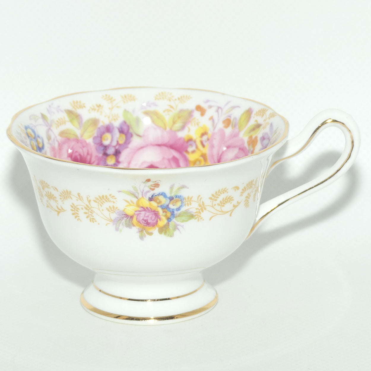 Royal Albert Bone China England Serena pattern trio | Avon cup shape