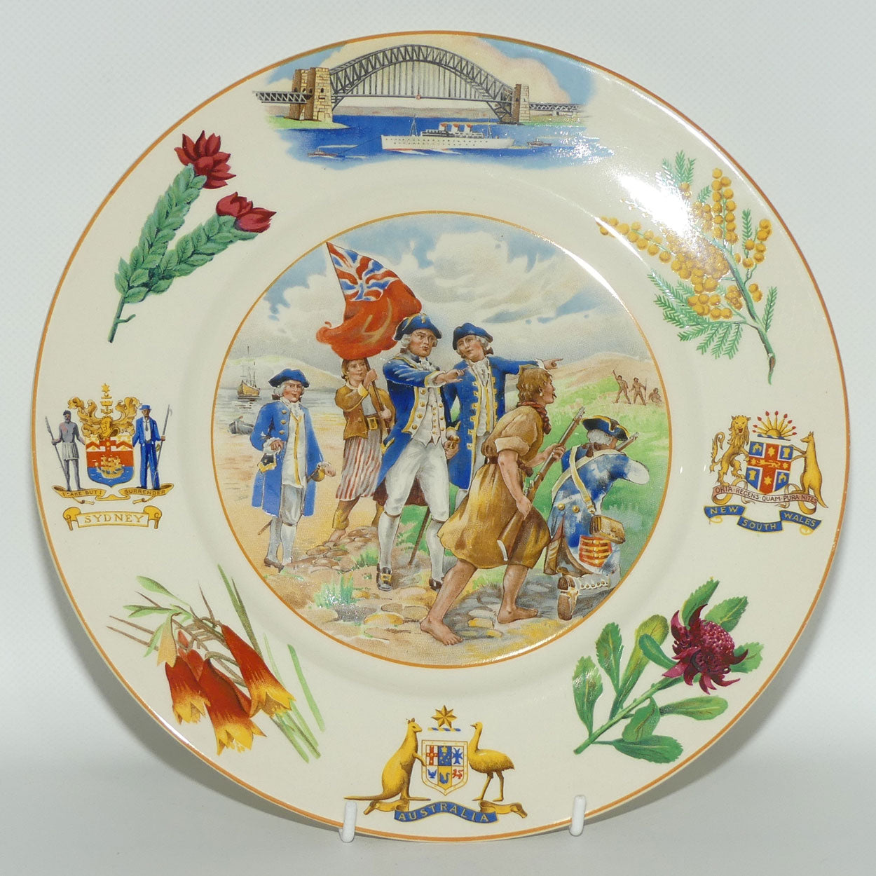 Royal Doulton Australian 1788 - 1938 Sesqui Centenary rack plate D6201 | Round | #2