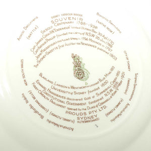 Royal Doulton Australian 1788 - 1938 Sesqui Centenary rack plate D6201 | Round