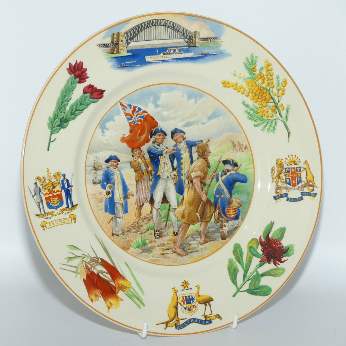 Royal Doulton Australian 1788 - 1938 Sesqui Centenary rack plate D6201 | Round | #2