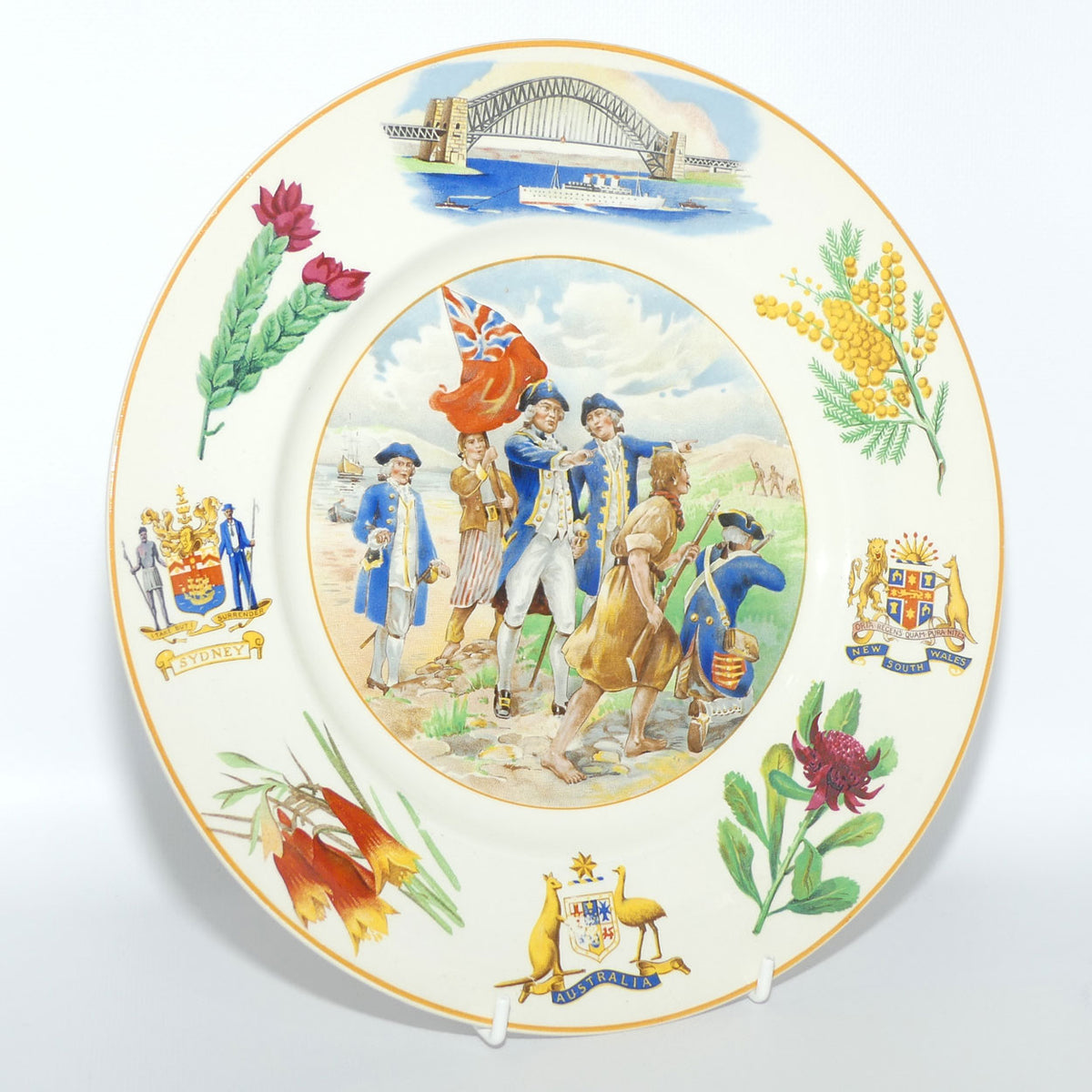 Royal Doulton Australian 1788 - 1938 Sesqui Centenary rack plate D6201 | Round | #3