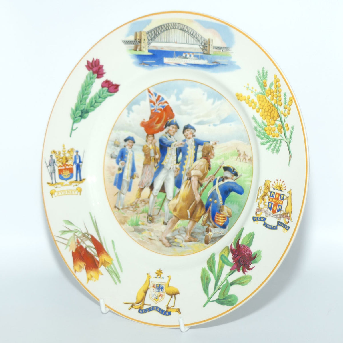 Royal Doulton Australian 1788 - 1938 Sesqui Centenary rack plate D6201 | Round | #3