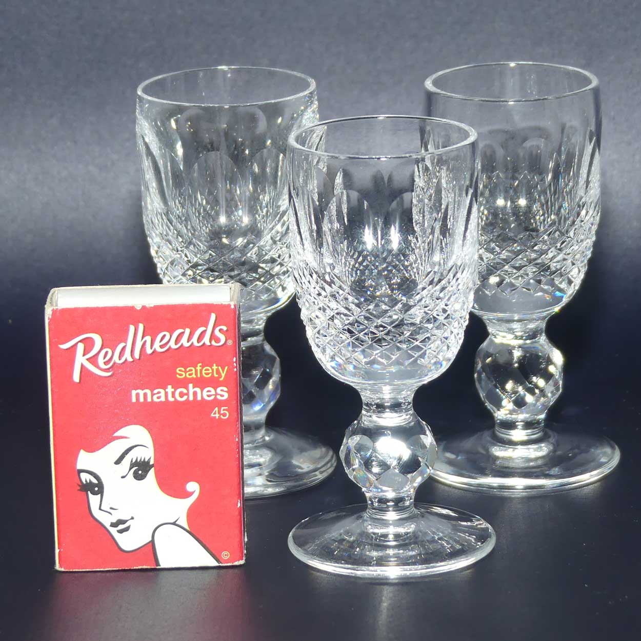 Waterford Crystal Colleen collection of 3 tiny liqueurs | 8cm | 20ml