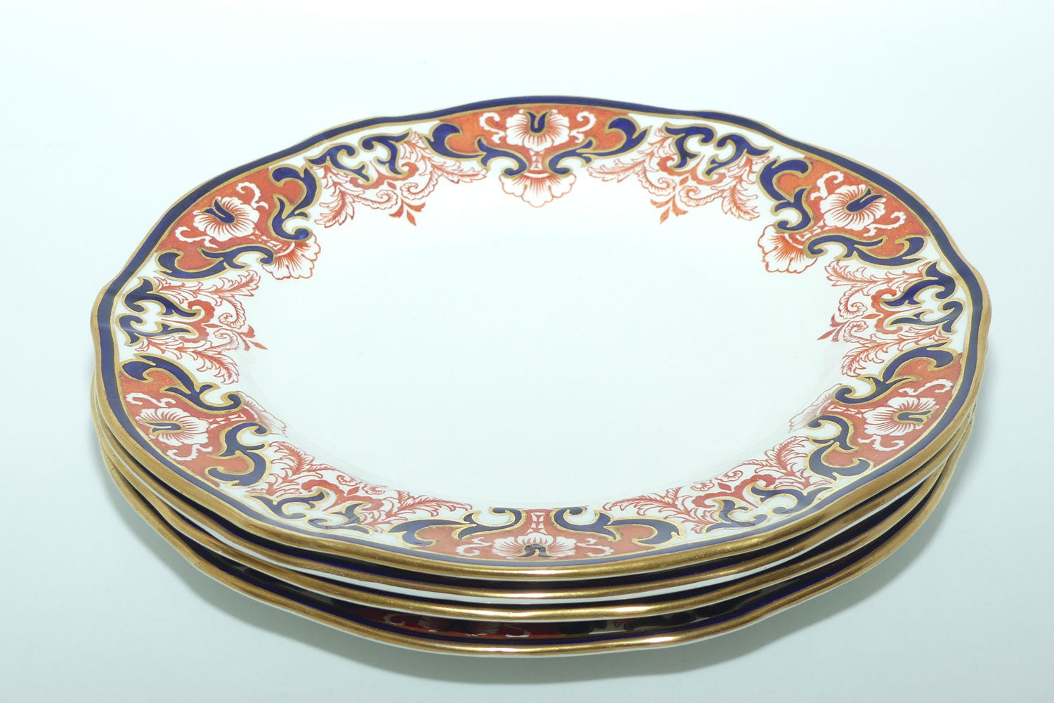 Royal Crown Derby Traditional Imari set of 4 plates | Set #1 | Perfect for Dresser display | Pattern 3973